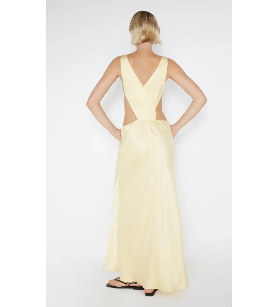 Bec & Bridge Agathe Diamond Dress Yellow Size 6 for rent on The Volte - main image