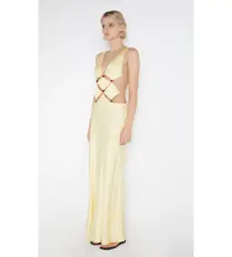 Bec & Bridge Agathe Diamond Dress Yellow Size 10 for rent on The Volte - image 1