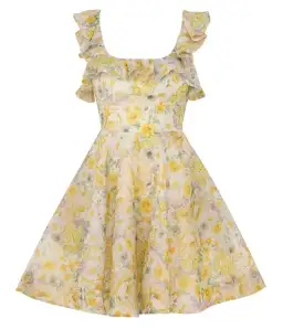 Zimmermann The Harmony Frilled Mini in Citrus Garden Print Size 1 / AU 10 for rent on The Volte - image 4