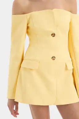 Sir the Label Sandrine Tailored Mini Dress Limone Size 10 for rent on The Volte - image 2