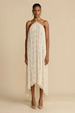 Arcina Ori Juliette Halter Top & Maxi Skirt Set Warm Cream Size L / AU 12 for rent on The Volte - image 4