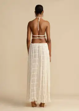 Arcina Ori Juliette Halter Top & Maxi Skirt Set Warm Cream Size L / AU 12 for rent on The Volte - image 5