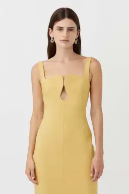 Camilla and Marc Brixton Midi Dress Mustard Yellow Size 10 for rent on The Volte - image 2