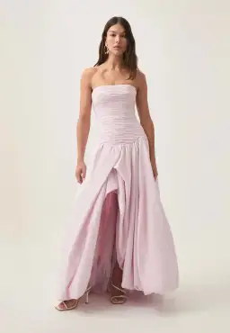Aje Violette Bubble Hem Maxi Dress Pastel Pink Size 8 for rent on The Volte - image 1