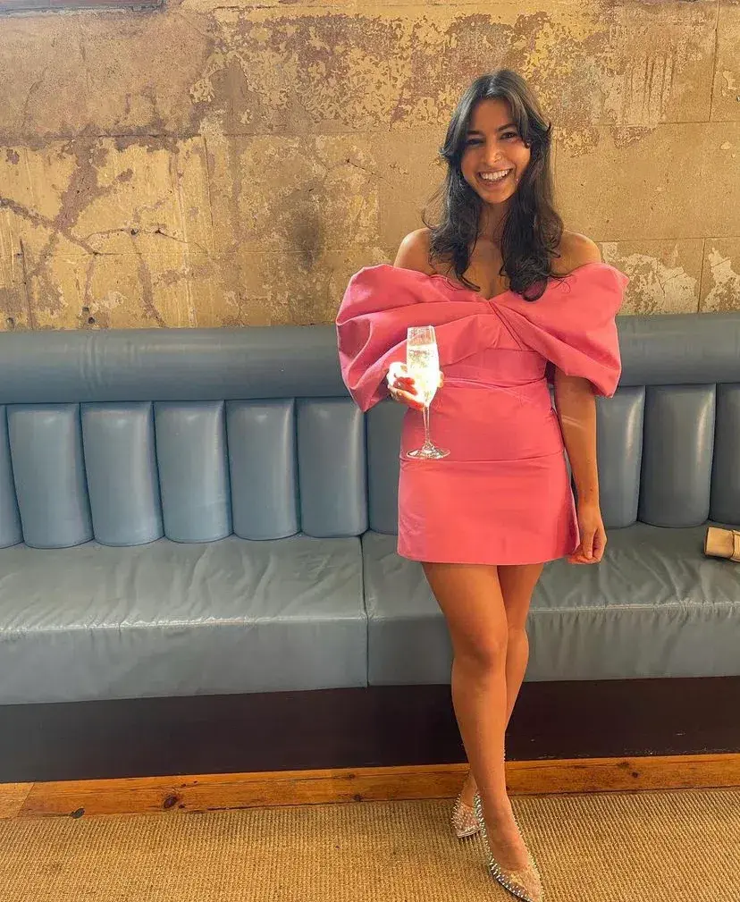 Rachel Gilbert Xavier Mini Dress Pink Size 6 for rent on The Volte - main image