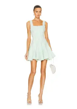 Aje Anais Boucle Mini Dress Mint Green Size 10 for rent on The Volte - image 1