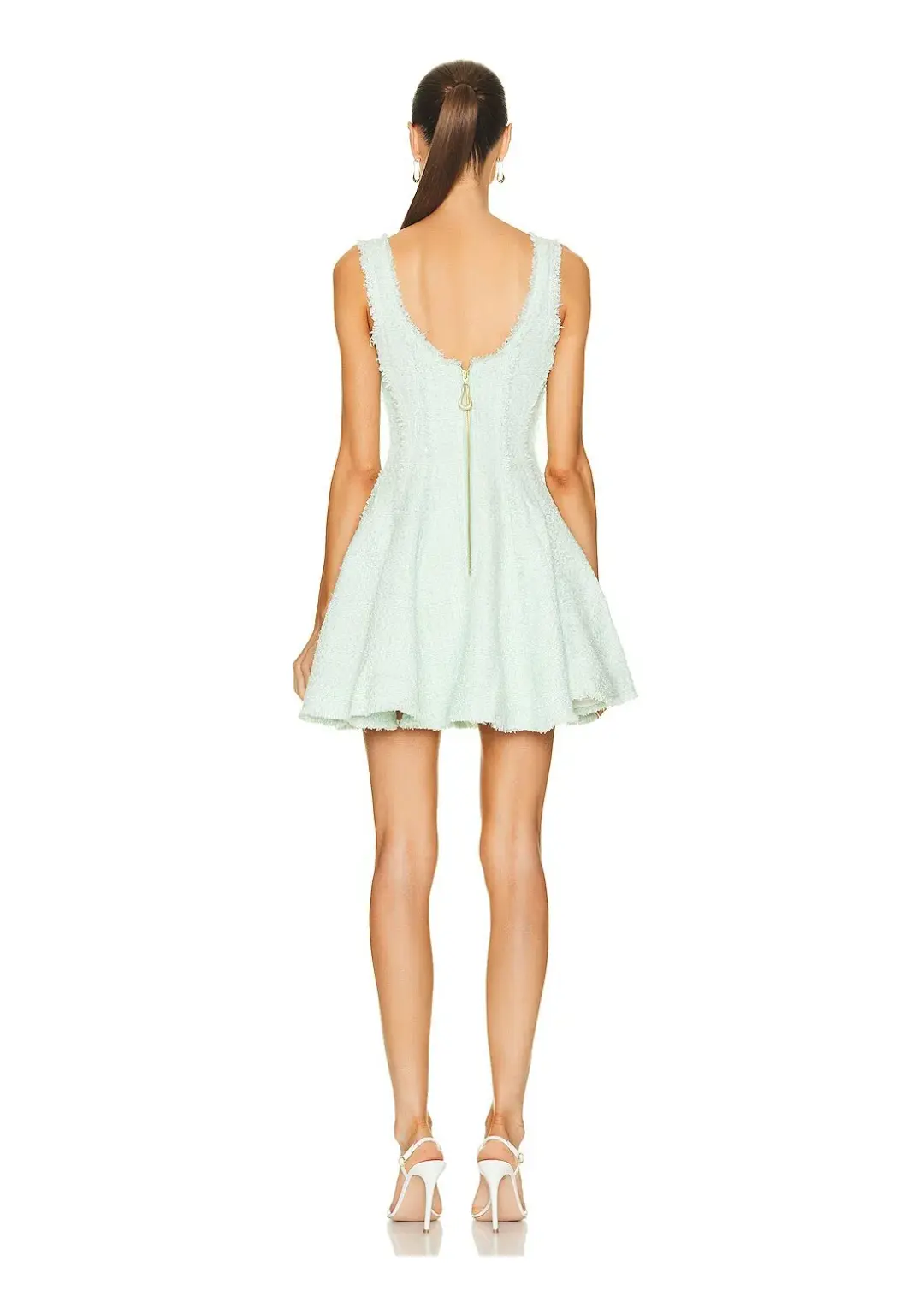 Aje Anais Boucle Mini Dress Mint Green Size 10 for rent on The Volte - main image