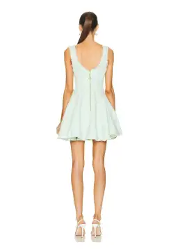 Aje Anais Boucle Mini Dress Mint Green Size 10 for rent on The Volte - image 3