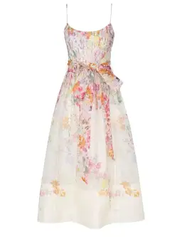 Zimmermann Natura Corset Midi Dress Kaleidoscope Garden Floral Size 1 / AU 10 for rent on The Volte - image 3