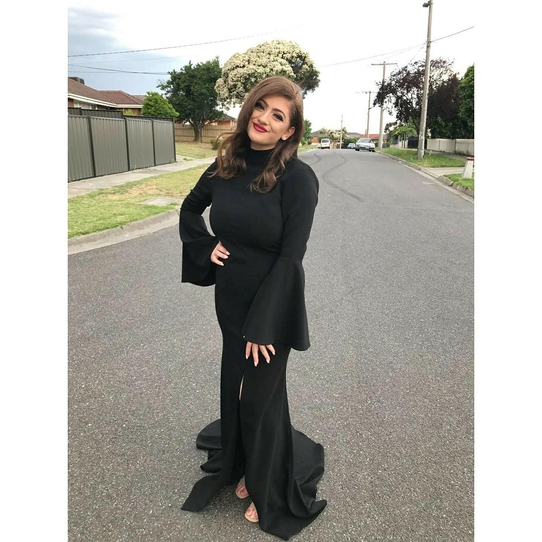 Rachel Gilbert Darlia Gown Black Size AU 10 for rent on The Volte - main image