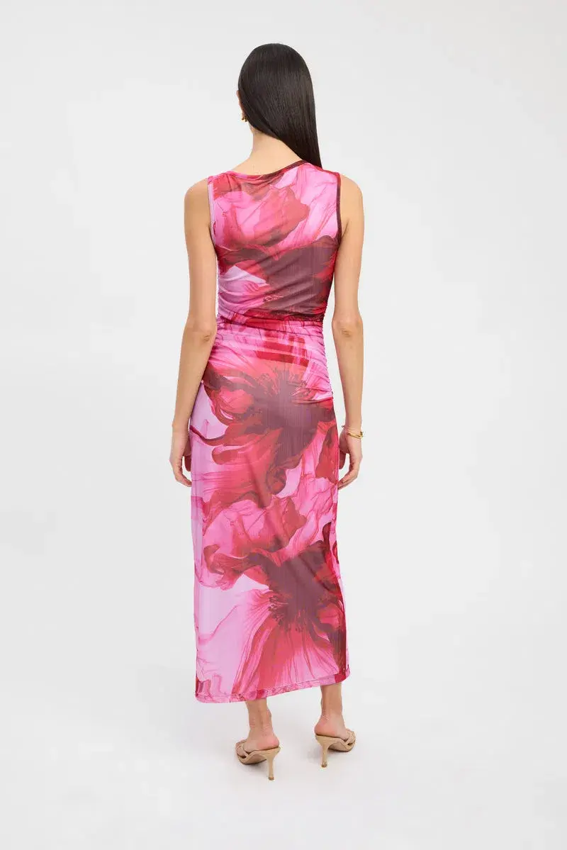 Kookai Rosalia Maxi Dress Pink and Red Multi Size 8 for rent on The Volte - main image