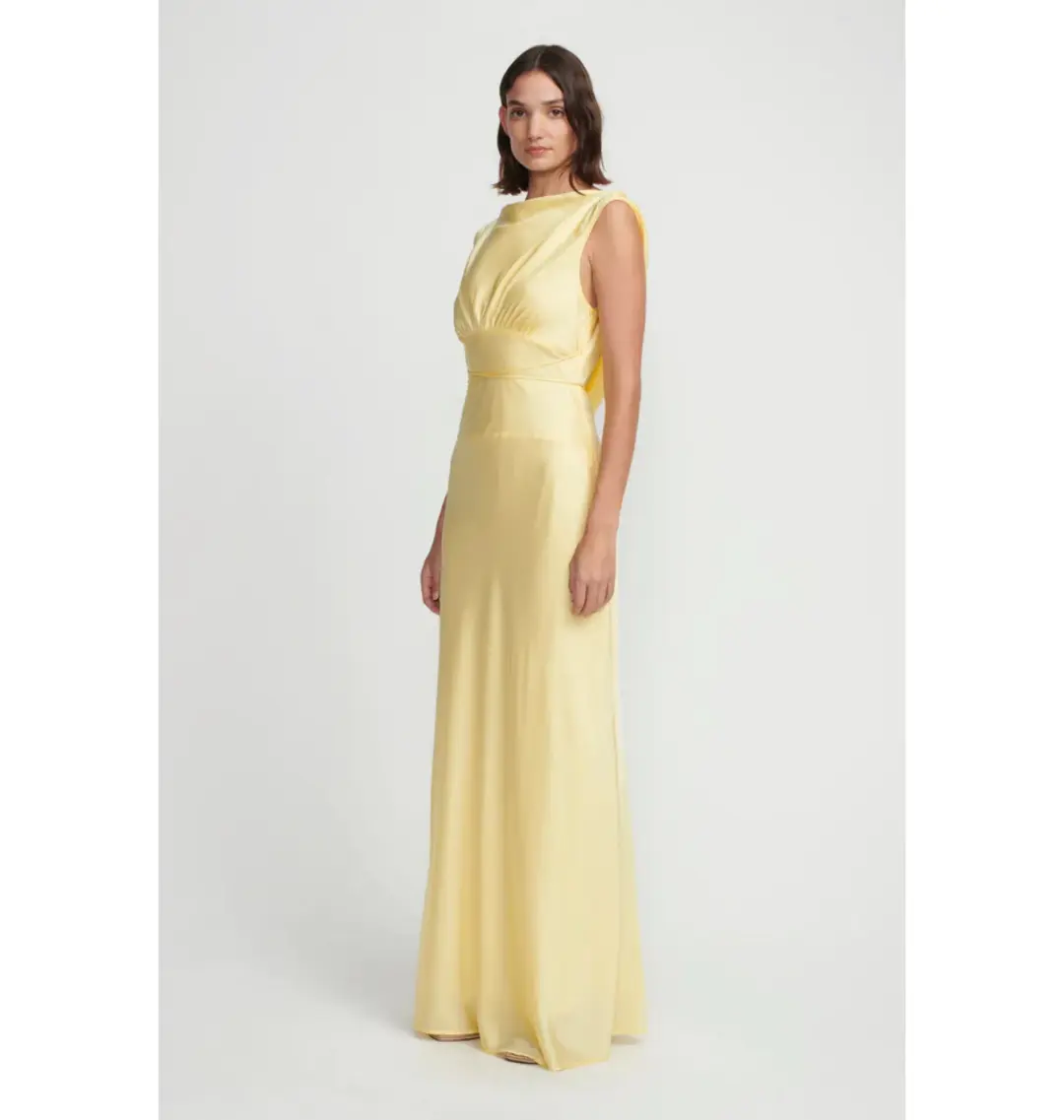 Hansen and Gretel Clara Bias Dress in Butter Size AU 8 for rent on The Volte - main image