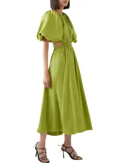 Aje Capucine Puff Sleeve Midi Dress Verdant Green Size M / AU 10 for rent on The Volte - image 2