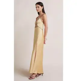 Bec & Bridge Hazel Maxi Dress Wheat/Yellow Size AU 6 for rent on The Volte - image 2