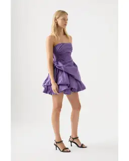 Aje Daybreak Strapless Mini Dress Deep Violet Size AU 10 for rent on The Volte - image 3