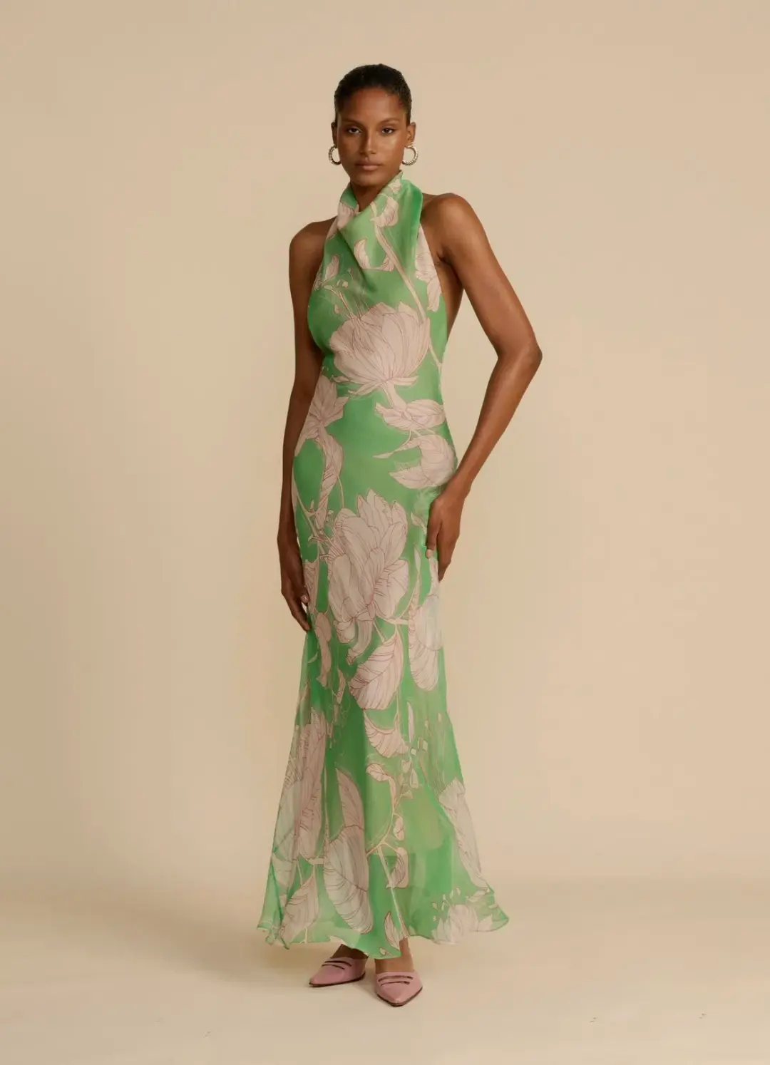 Arcina Ori Josephine Dress Green Floral Print Size S / AU 8 for rent on The Volte - main image