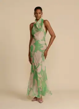 Arcina Ori Josephine Dress Green Floral Print Size S / AU 8 for rent on The Volte - image 1
