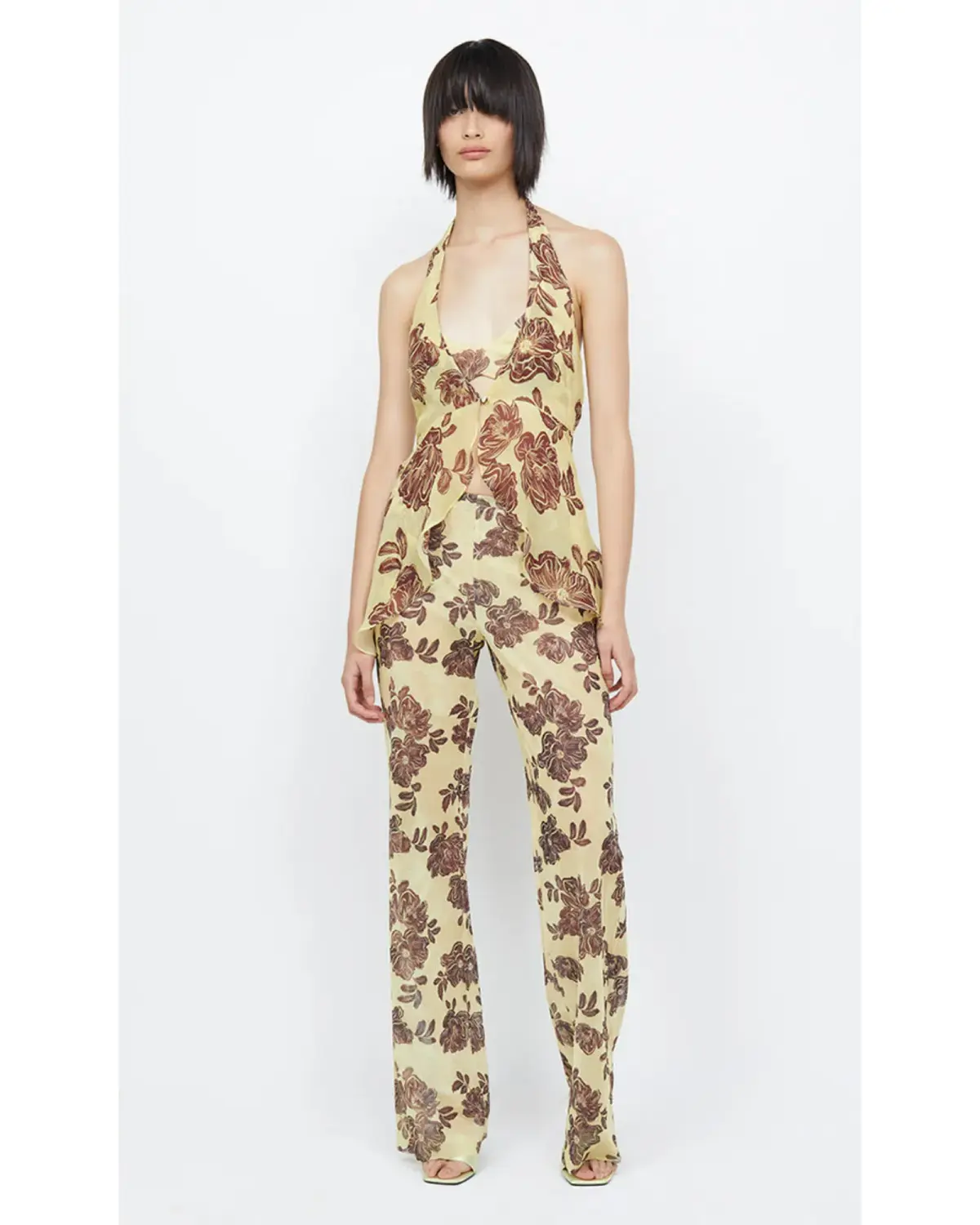 Bec & Bridge Malibu Halter Top Citrus Plum Floral Size S / AU 8  - Image 1