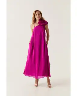 Aje Quintessa Flower Midi Dress in Deep MAgenta Size AU 14 for rent on The Volte - image 1