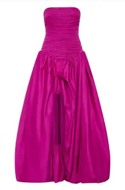 Aje Violette Bubble Hem Maxi Dress Deep Magenta Size 12 for rent on The Volte - image 4