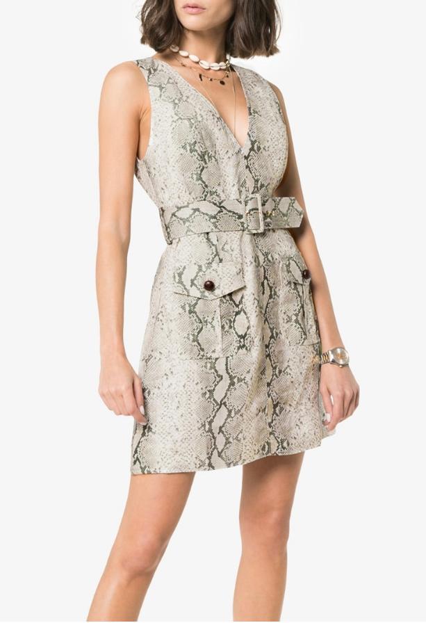 Zimmermann Corsage Safari Mini Dress Python Size 1 for rent on The Volte - main image