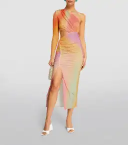 Self-Portrait Rhinestone Embellished One Shoulder Midi Dress Multi Size XS / AU 6 for rent on The Volte - image 2