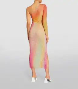 Self-Portrait Rhinestone Embellished One Shoulder Midi Dress Multi Size XS / AU 6 for rent on The Volte - image 4