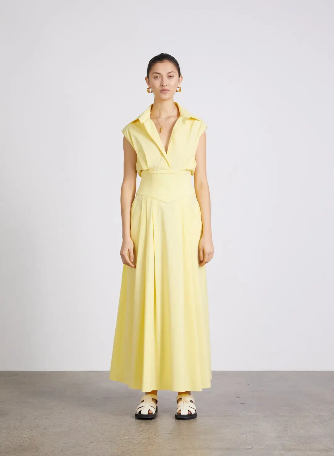Anna Quan Noor Shirt Dress Yellow Size XS / AU 6 for rent on The Volte - main image