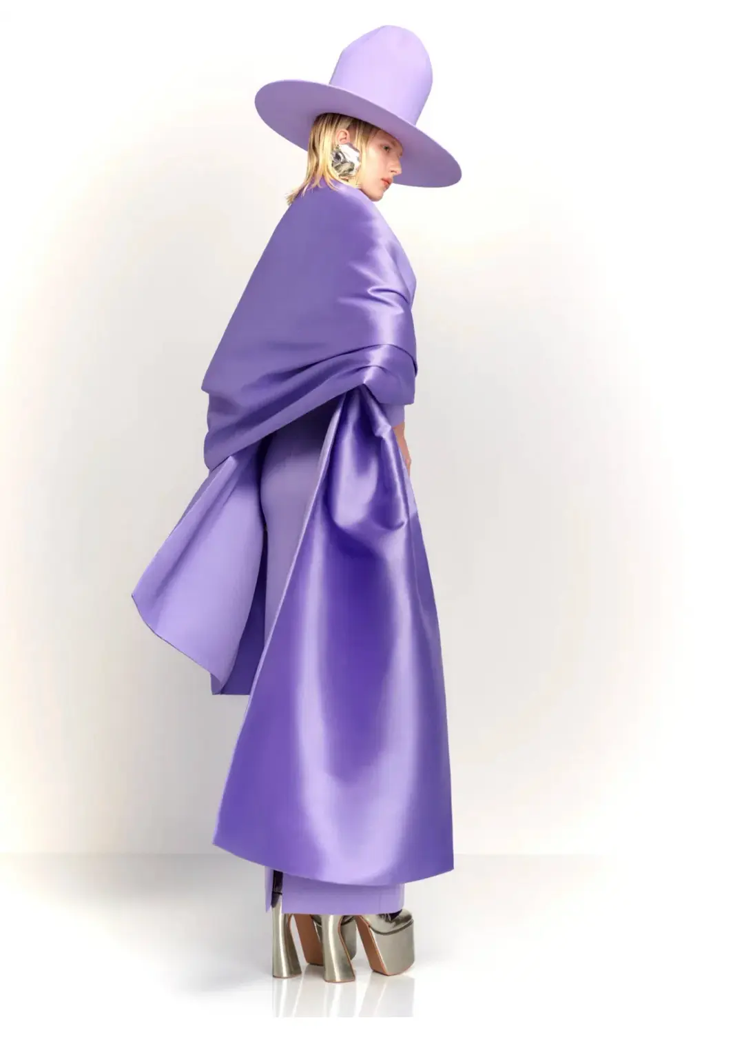 Solace London Lyana Maxi Dress Lilac Size 8 for rent on The Volte - main image