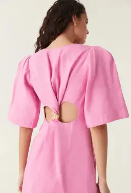 Aje Hunter Twisted Mini Dress Pink Size 10 for rent on The Volte - image 4