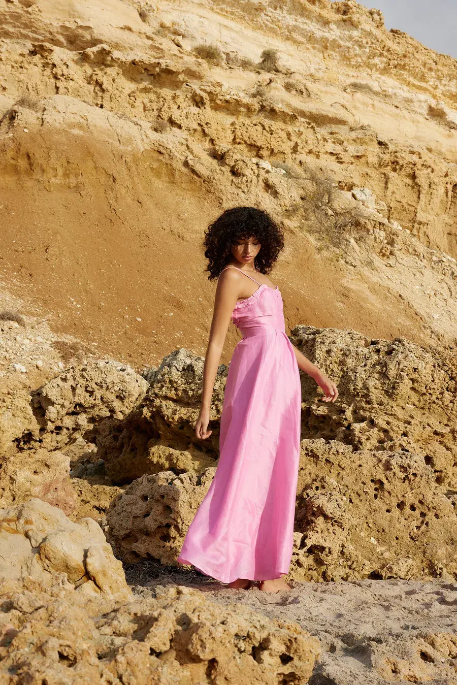 Aston Studio Raquel Dress in Candy Silk Size 14 for rent on The Volte - main image