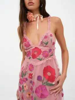 For Love & Lemons Kaylee Maxi Dress Pink Floral Size S / AU 8 for rent on The Volte - image 3