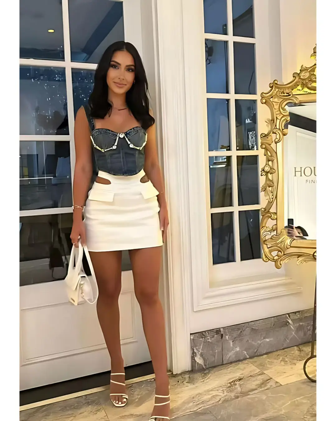 Dion Lee Y Front Mini Skirt White Size AU 8 for rent on The Volte - main image