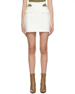 Dion Lee Y Front Mini Skirt White Size AU 8 for rent on The Volte - image 3