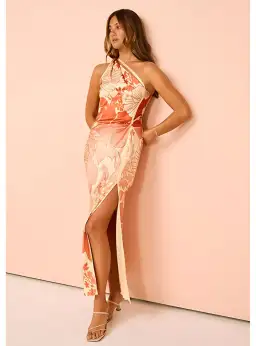 Sir the Label Como Asymmetric Midi Dress Paradiso Print Size AU 6 for rent on The Volte - image 2