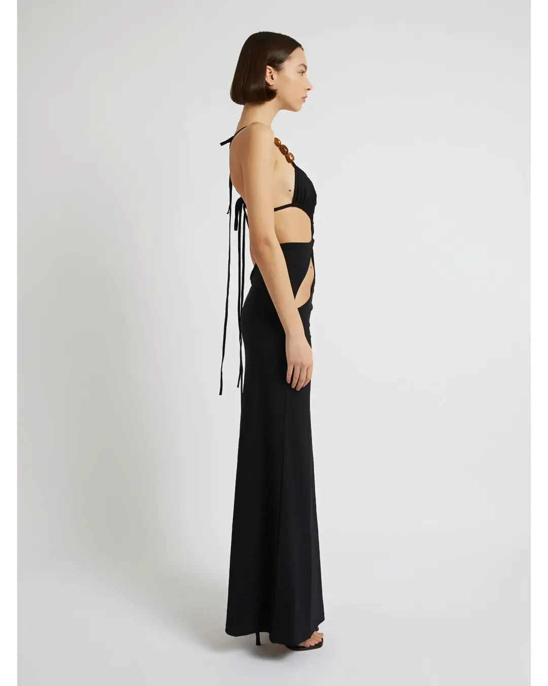 Christopher Esber Displace Lycra Dress With Crystal in Black Size AU 10 for rent on The Volte - main image