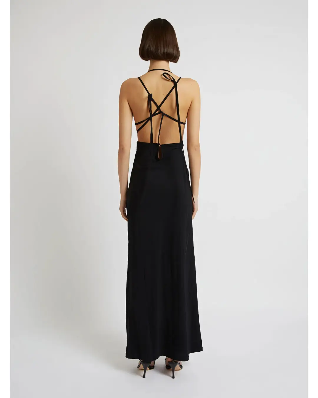 Christopher Esber Displace Lycra Dress With Crystal in Black Size AU 10 for rent on The Volte - main image