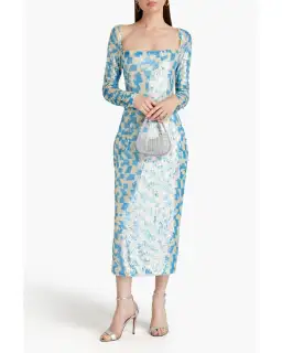 Rachel Gilbert Teddi Gown Blue Size 3 / AU 12 for rent on The Volte - image 1