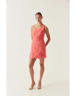 Aje Mercury Dress in Coral Size AU 10 for rent on The Volte - image 1