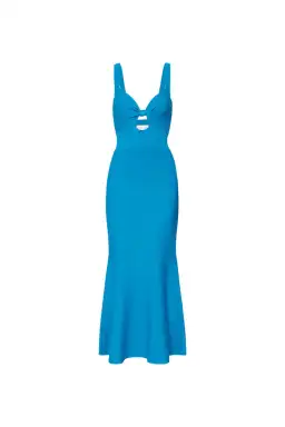 Rebecca Vallance Alma Knit Midi Dress Blue Size 10 for rent on The Volte - image 3