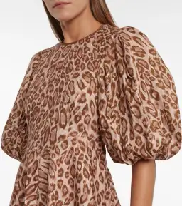 Zimmermann Concert Day Mini Dress Leopard Print Size 4/ AU 16 for rent on The Volte - image 3