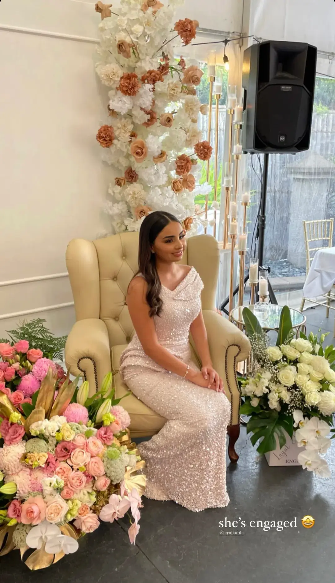 Hannii Couture Pink Sequence Dress Size 8 for rent on The Volte - main image