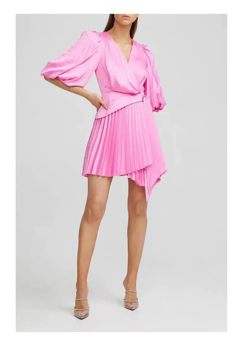 Acler Harlem Mini Dress Hot Pink Size 12 for rent on The Volte - main image
