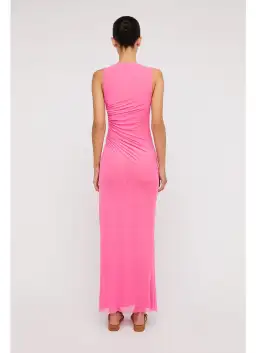 Scanlan and Theodore Italian Mesh Gathered Dress in Pink Size 4 for rent on The Volte - image 2