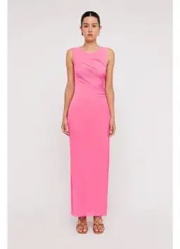 Scanlan and Theodore Italian Mesh Gathered Dress in Pink Size 4 for rent on The Volte - image 1