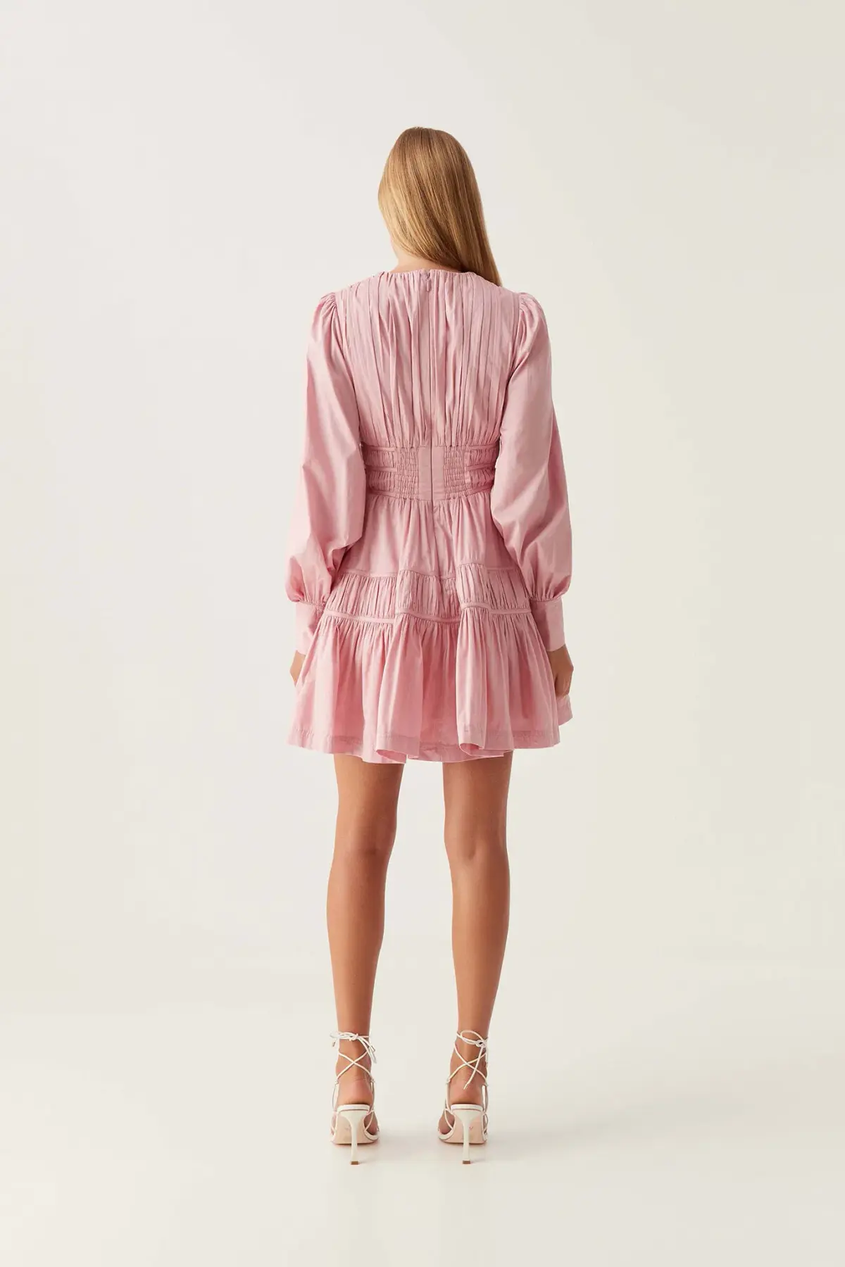 Aje Fallingwater Ruched Mini Dress Pink Size 12 - Image 2