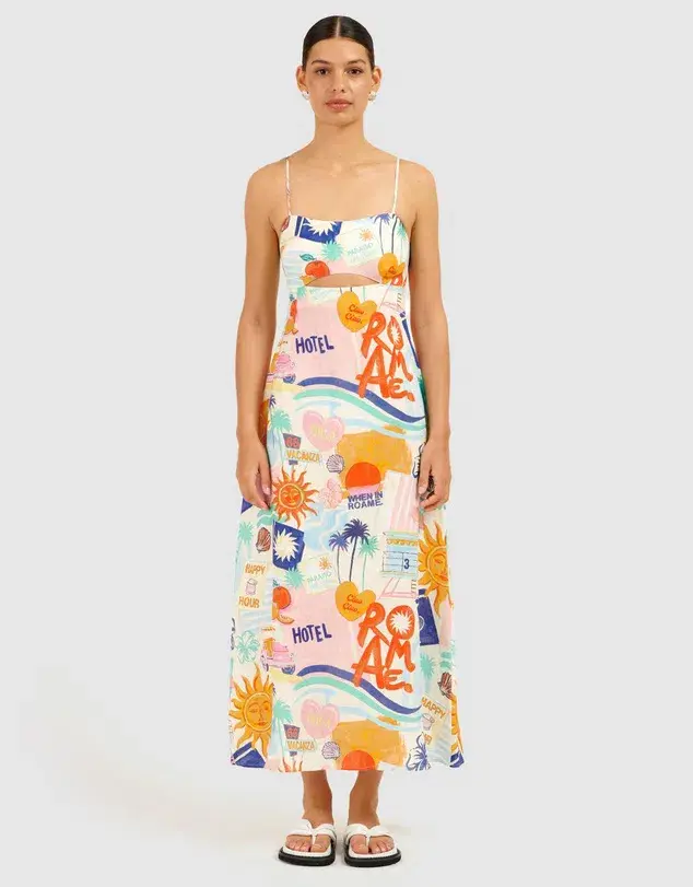 Roame Isla Dress Print Size 8 for rent on The Volte - main image