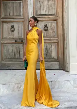 KAOA Backless Maxi Dress in Yellow Canary Size XS / AU 6