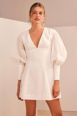 KEEPSAKE THE LABEL Lonely Hearts Dress White Size Small