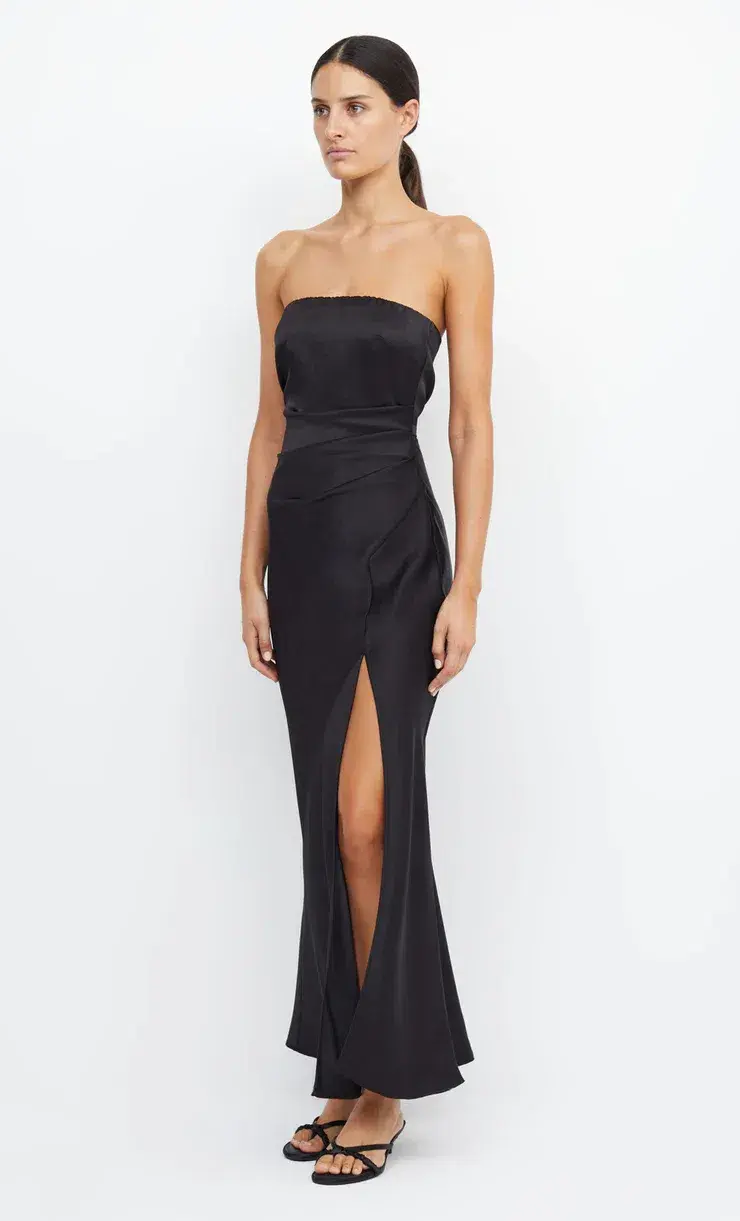 Bec & Bridge The Dreamer Strapless Dress in Black Size 6 - Image 3